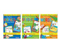 Martello A4 My First Activity Book Assorted Early Learning Activity Book Covers Words Opposites And Animals For Ages 3 Designed To Support