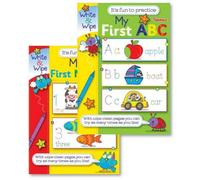 Martello A4 My First Numbers Abc Write Wipe Book Assorted Reusable Write Wipe Pages Allows Children To Practise Again And Again With Wipe