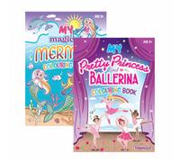 Martello A4 My Pretty Princess Ballerina Colouring Book Magical Fantasy Themes Includes Princess Ballerina And Mermaid Designs Children