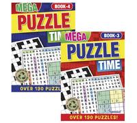 Martello A5 Mega Puzzle Time Book Assorted Key Features Mixed Puzzle Collection With Fun And Engaging Brain Teasers Large Easy To