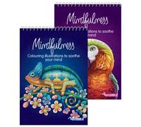 Martello A5 Spiral Advanced Colouring Book Assorted Mindfulness Colouring Book Designed To Promote Relaxation Stress Relief And Creative