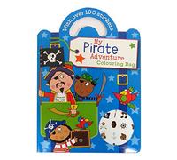 Martello Children's 48 Page Carry Colouring Sticker Book Bag - PIRATE Adventure,Multicoloured,Large