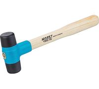 Martello in plastica HAZET 1952-35, Testa del martello 35 Ø, Con teste in Desmopan sostituibili e robusta impugnatura in frassino, Martello a faccia morbida per un'ampia gamma di applicazioni