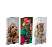 Martello P2587 - Slim Hardback Week to View 2024 Diary, Cute Animal Designs X1