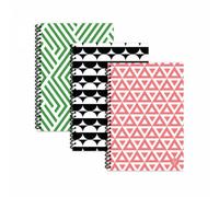 Martello Spiral A5 Geo Notebook Assorted Geometric Notebook Collection Modern Geometric Patterns Inspired By Current Design Trends Ruled