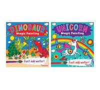 Martello Unicorn Dinosaur Magic Painting Book Assorted Magic Water Painting Just Add Water To Reveal Bright Hidden Colours Mess Free Fun No