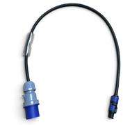 Marten 16A 230V Plug to Neutrik powerCON NAC3FXXA-W-L Cable - 1m ExtremeFlex 90 H07RN-F 3G2.5mm² Rubber Power Lead - UK Assembled & Tested