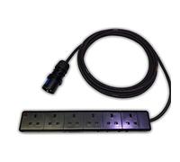 Marten 230v 16a PCE Black to 6 Gang HO7RN-F 1.5mm Rubber Cable (20m)