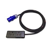 Marten 230v 16a PCE Plug to 13a 2 Gang 1.5mm HO7RN-F Rubber (2m)