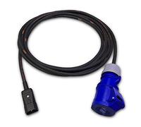 Marten 230v IEC C14 Plug to 16a Coupler 1mm HO7RN-F Rubber (15m, Blue)