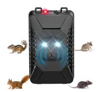 Marten deterrent car, effective ultrasonic marten repellent with flashing light, marten deterrent connection USB or battery operated, marten protection for engine compartment, car, attic, home, garden