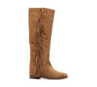 Marten Velour Boot - female - Via Roma 15 - High Boots - Brown - 8 UK - Shoes 8 UK