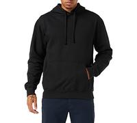 Martes Clothing | Mens Plain long sleeve Hoodie Fleece Pull-Over | Soft and comfy Adult Top Sweatshirt Hoodies | Work and longe wear | Non-zip Up | Uni-Sex | 80% Cotton 20% Polyester (Black) (1, S)