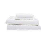 MARTEX 1S18311 225 Thread Count Cotton Rich Bed brushed Cotton Blend Super Soft Finish Easy Care Machine Washable Wrinkle Resistant Bedroom Guest Room 3 piece Twin XL Size Sheet Sets, Twin XL, White