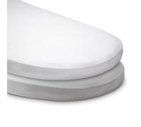 'Fitted Sheet Twin Pack' Martex Baby Grey Pram