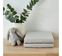 Martex Baby Fitted Sheet Twin Pack Crib - Grey