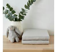 'Fitted Sheet Twin Pack' Martex Baby Grey Travel Cot