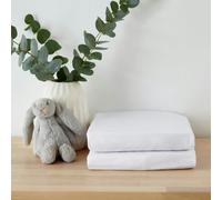 'Fitted Sheet Twin Pack' Martex Baby White Pram