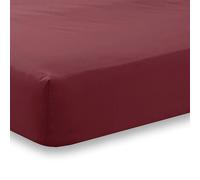 Martex Charlotte Thomas Poetry Plain Double Fitted Sheet - Burgundy - 122 x 190cm - Purple - Double - Polycotton