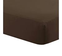Martex Charlotte Thomas Poetry Plain Double Fitted Sheet - Chocolate - 122 x 190cm - Chocolate - Double - Polycotton