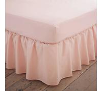 Charlotte Thomas Poetry Plain Dye Single Size Polycotton Platform Valance in Peach