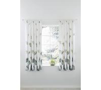 Charlotte Thomas, Fern, Pair of Pencil Pleat Lined Curtains, with Tie Backs Green, 168 x 183 cm