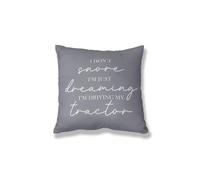 Martex Filled Cushion 100% Polyester - 45 x 45cm - Dreaming of my tractor in Grey | Size: 45 cm x 45 cm Martex Grey 45 cm x 45 cm