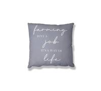 Martex Filled Cushion 100% Polyester - 45 x 45cm - Farming is a way of life in Grey | Size: 45 cm x 45 cm Martex Grey 45 cm x 45 cm