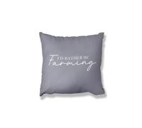 Martex Filled Cushion 100% Polyester - 45 x 45cm - I'd rather be farming in Grey | Size: 45 cm x 45 cm Martex Grey 45 cm x 45 cm