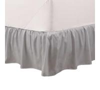Martex Full Ruffle Bed Skirt | Easy Fit Bed Skirts | Microfiber Bed Skirt | 15 Inch Drop | Hotel Quality Bedskirt | Gray