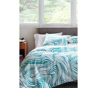 Martex Green Zebra Marble Duvet Cover Set | Size: Super King Martex Green Super King