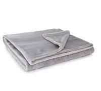 Martex Luxury Grey Sheard Faux Fur Mink Throw Blanket, 100% Polyester, Plush, Soft, Velvety, Warm, 150cm x 200cm (59” x 79”), Dual Layer Luxe Fabric, Machine Washable