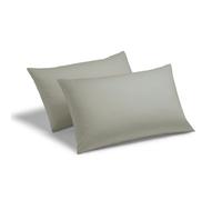 Martex Poetry Polycotton Housewife Pillowcase Pair Aubergine - 50 x 75cm - Dark Grey