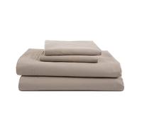 MARTEX T225 Bed Sheet Set - Brushed Cotton Blend, Super Soft Finish, Wrinkle Resistant, Quick Drying, Bedroom, Guest Room - 3-Piece Twin Set, Khaki