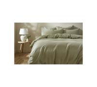 Martex Touch Of Linen Duvet Cover Set (includes 2 Pillowcases 1 For Single) - Single, Honeydew