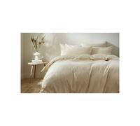 Martex Touch Of Linen Duvet Cover Set (includes 2 Pillowcases 1 For Single) - Super King, Ivory