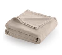 Martex Twin Size Fleece Bed Blanket | Comfy Supersoft Fleece Blanket - All-Season Light Weight Throw Blanket | Luxuriously Soft | Throw Blanket for Couch and Sofa | Machine Wash | Beige