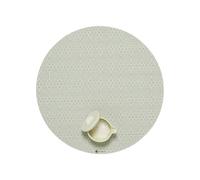 Martha by Martha Stewart | Chilewich Boxwood Placemats in Abalone - Set of 4 - Easy Care Woven Tabletop Textiles - Indoor/Outdoor - 15" Round