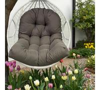 Martha Lia Hanging Egg Chair Cushion Only, Water-Proof Hanging Basket Seat Cushion, Removable Hanging Basket Chair Cushion, Swing Basket Egg Chair Cushion with Zipper,Dark Grey,47"*35"