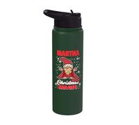 Martha Makes Christmas Magic Name Martha Gnome Stainless Steel Insulated Water Bottle