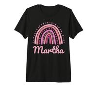 Martha Name Personalized Funny Women Pink Rainbow Martha Premium T-Shirt