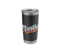 Martha Personalized Name Shirt Custom Lettering 70's Stainless Steel Insulated Tumbler