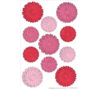 Martha Stewart Crafts Dahlia Stickers, Red/ Pink