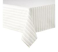 Martha Stewart Daisy Stripe Tablecloth Single Pack, Beige/Brown, 60"x102"