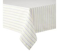 Martha Stewart Daisy Stripe Tablecloth Single Pack, Grey/Yellow, 60"x84"
