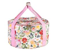 Martha Stewart Dutch Oven Carrier, Insulated Casserole Tote with Padded Handle, Zipper Closure, Fits Most 6-7 Qt. Dutch Ovens & Bakeware for Potlucks and Hosting (Floral)