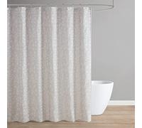Martha Stewart Farmhouse Shower Curtain, Floral Design Fabric Shower Curtain Boho Style with Textured Pucker Weave, Modern Cottagecore Bathroom Décor, Machine Washable 72" x 72", Jenine Linen Color