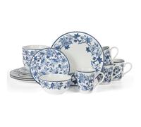 Martha Stewart Goodale Vintage Blue Stoneware 16 Piece Dinnerware Set