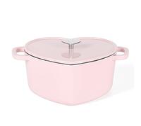 Martha Stewart Heart Shaped 4-Quart Enamel Cast Iron Dutch Oven - Pink