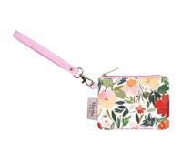 Martha Stewart ID Zipper Wallet with Wristlet for Women, Cute Identification Badge Holder for Teachers and Nurses (Floral)